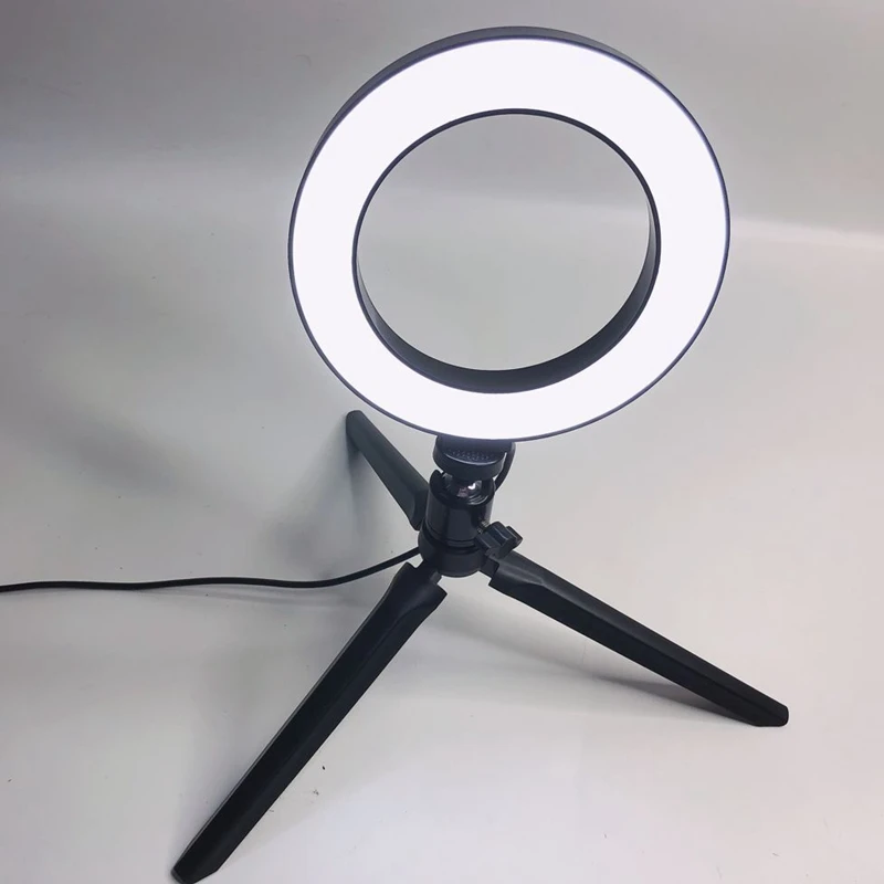 
Big/Small Dimmable LED Studio Camera Ring Light Phone Video Light Lamp With Tripods Ring Table Fill Light 