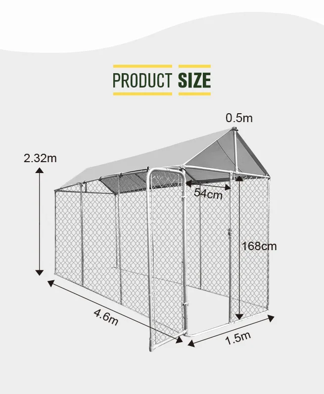 
Professional manufacture directly sell Galvanised chain-link steel dog or chicken run / pen / kennel 