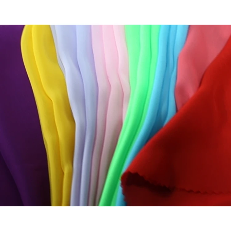 POLY 100D CHIFFON SOLID WOVEN 58' pure silk crinkle chiffon fabric