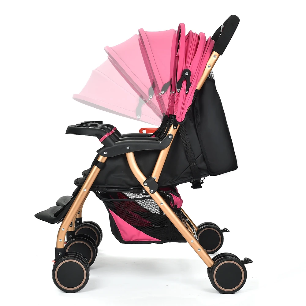 Custom Luxury Various Color Double Twin Stroller With Multi - Gear Adjustable Awning