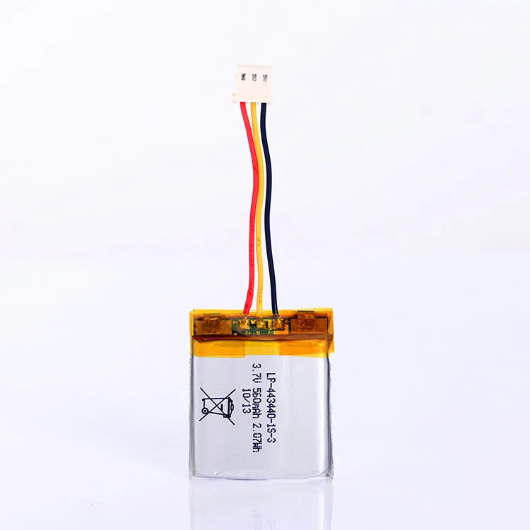 high discharge rate lipo 3.7V 560mAh LP-443440 0.2C lithium ion polymer battery pack for Consumer Electronics