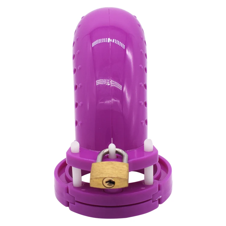 FAAK  12.7cm Plastic chastity penis cage for male  healthy men chastity device keyholder male chastity cage