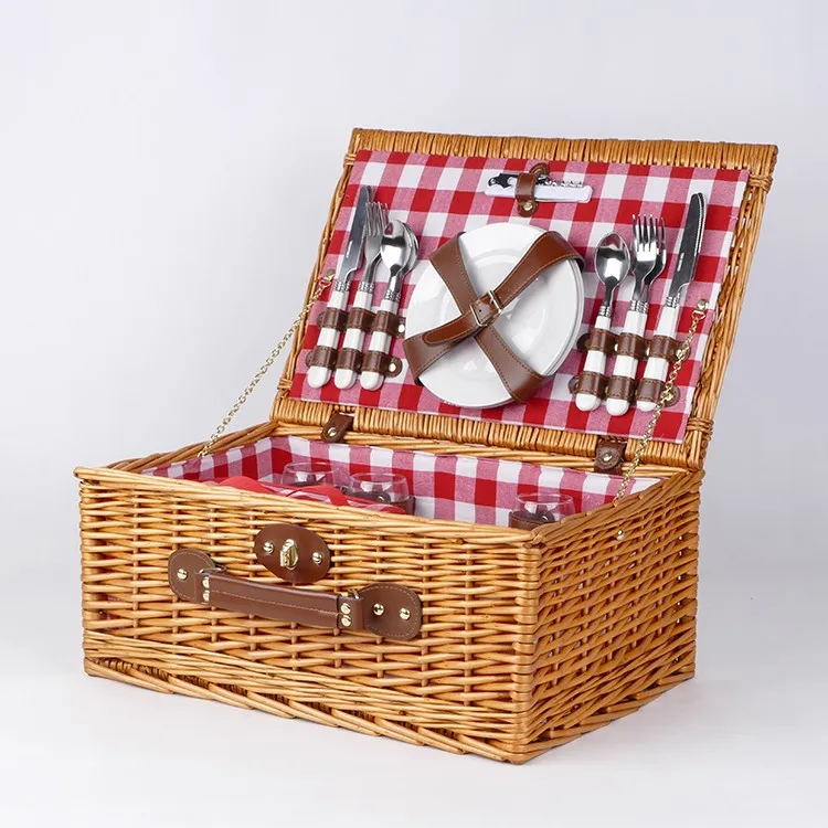 Free Shopping Romantic Ideas Hot Design Handmade Wicker Picnic Baskets