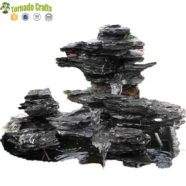 Chinese manufacturer high quality Natrual large outdoor garden stone water fountain artificial customized waterfall for sale