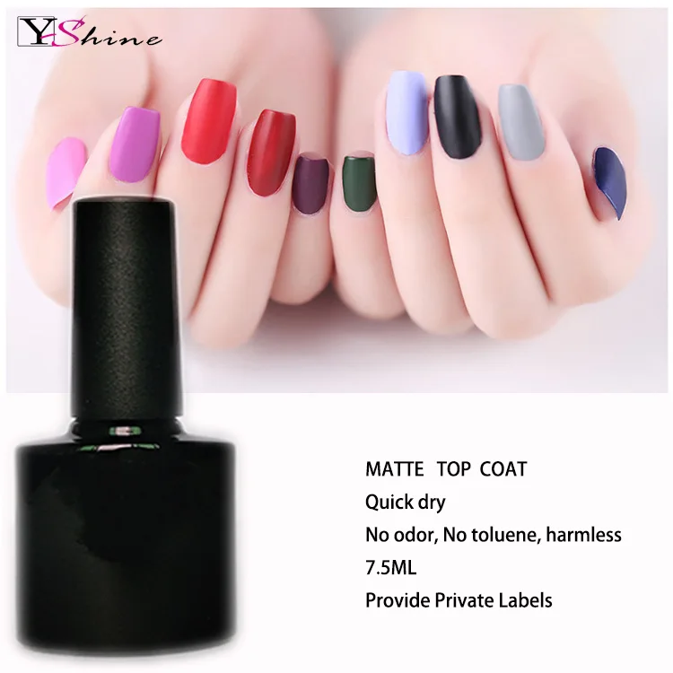 Free Sample No Stain No damage Private Label  UV LED Gel Velvet Matte Top Coat For Nail Art