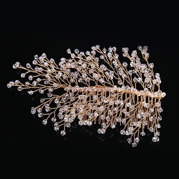 Copper Alloy Tree Shape Wedding Crystal Hair Comb Bridal Hair Comb