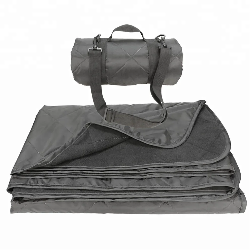 Extra Large Quilted Waterproof Outdoor Camping Blanket with Warm Fleece Great for Beach, Camping, Festival, Stadium and Picnic