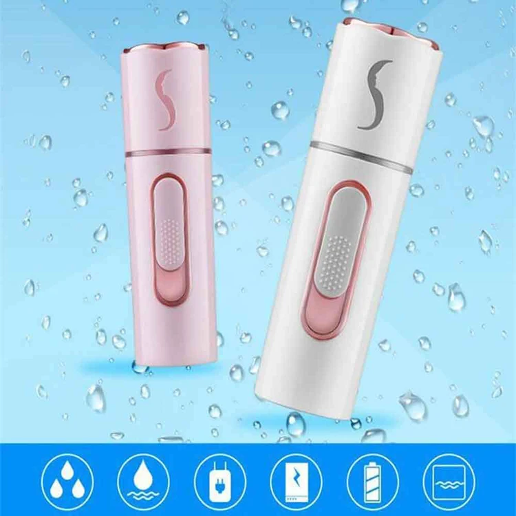 Nano Handy Mist Spray Sliding Facial Mini Steamer Cool Hydrating Atomization Eyelash Extensions