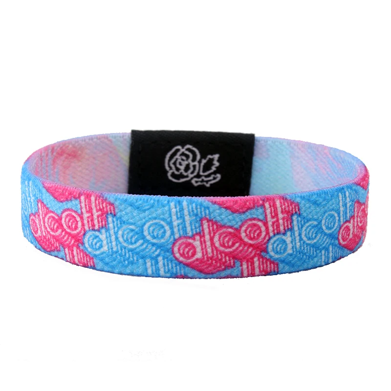 2024 Promotional Wristbands Customize Polyester Bracelet Beautiful Logo Holiday Decoration & Gift Graduation Europe Music