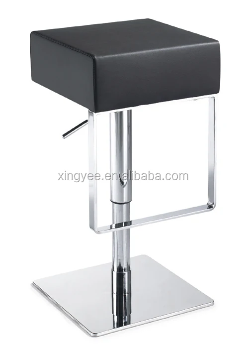 
Modern bar furniture home center bar stools cowhide stainless steel base gas lift adjustable swivel bar stool high chair 
