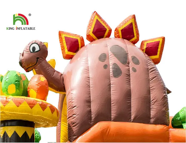 Customized Size Dinosaurs Inflatable Bounce House / Toddler Bouncy Castle With Slide