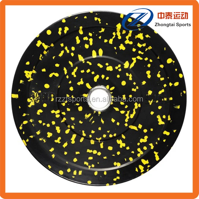 
fitness color fleck hitemp bumper plates 