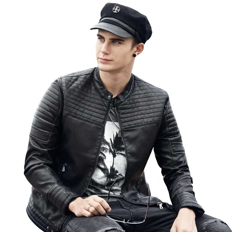 
Latest Design Wholesale Spring Fashion Green Mens Italian Leather Jackets 