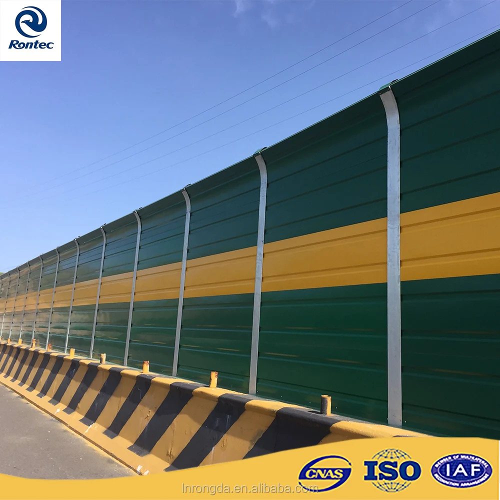
PC sheet and metal railway noise barrier sound wall 