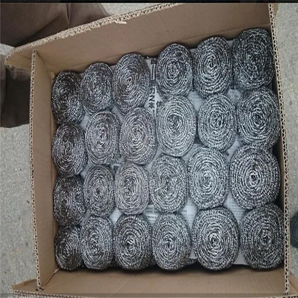durable flat stainless steel scourer in bulk packing AISI 410 scrubber sponge
