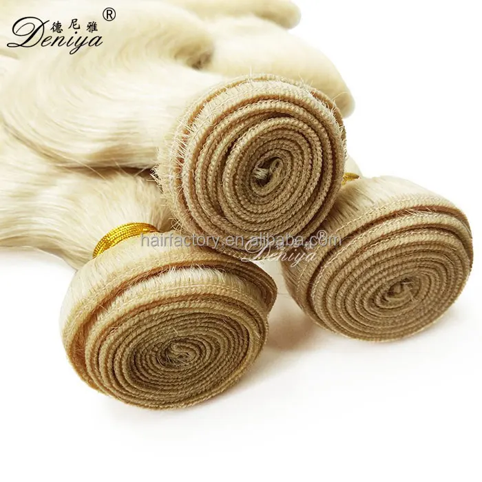 Unprocessed Virgin Braziliang Hair Blonde 613 Human Hair Extension Type:HAIR WEAVING