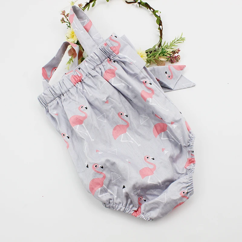 
Fashion Princess Style Lovely Pattern Flutter Woven Cotton Summer Girl Baby Romper 
