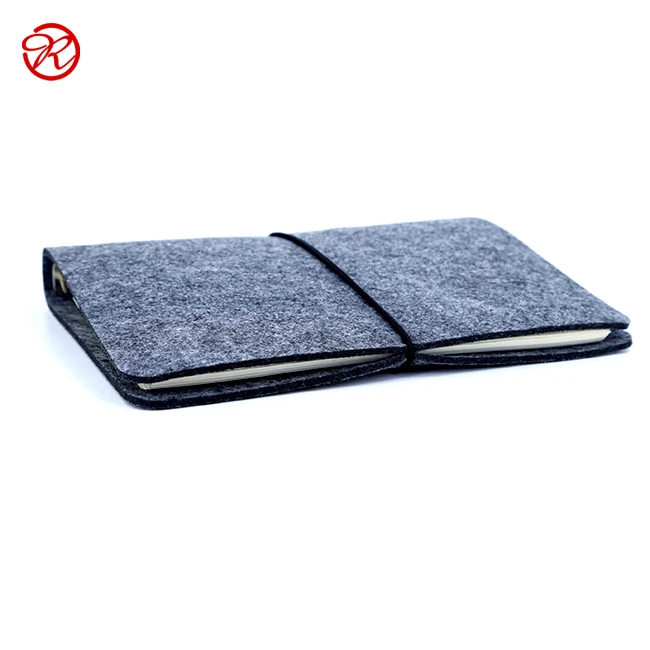 
wholesale felt school book cover design notebook cover felt custom notebook binder with pen slot 