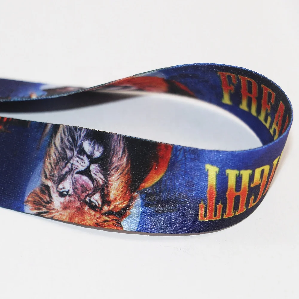 LOW MOQ full colours polyester neck lanyards with logo custom