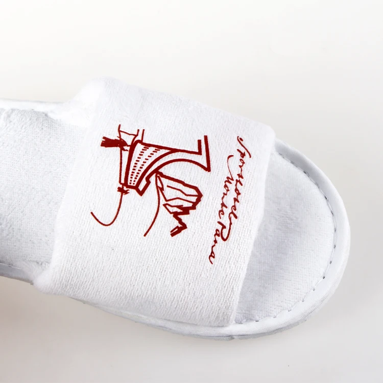 Five star indoor guest room soft eva disposable hotel slippers