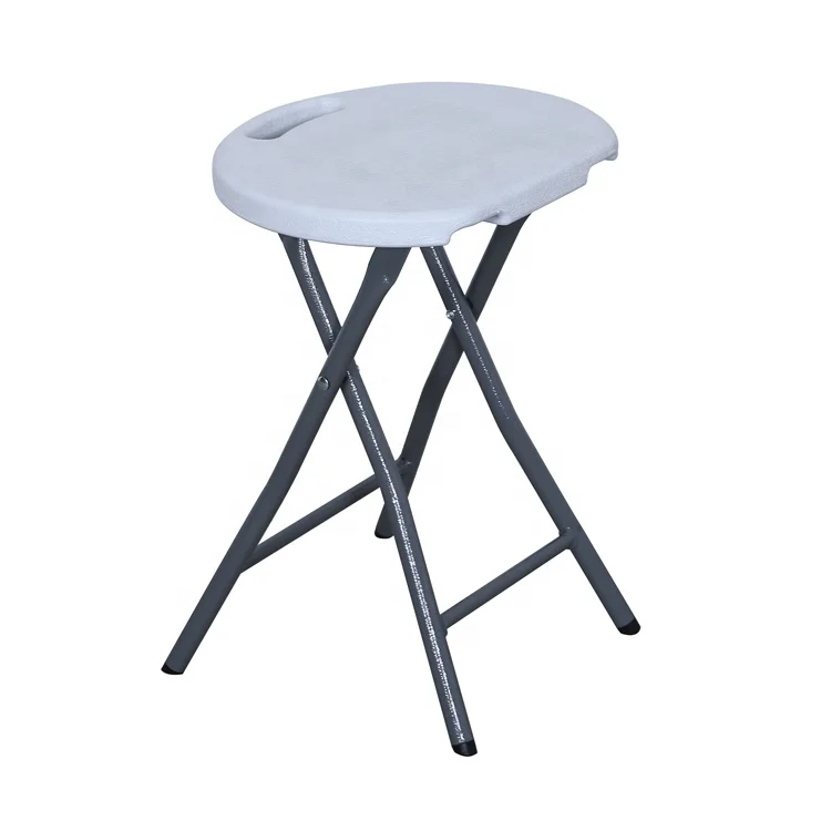 
Zhejiang supplier white color 30cm round portable mini plastic folding stool 