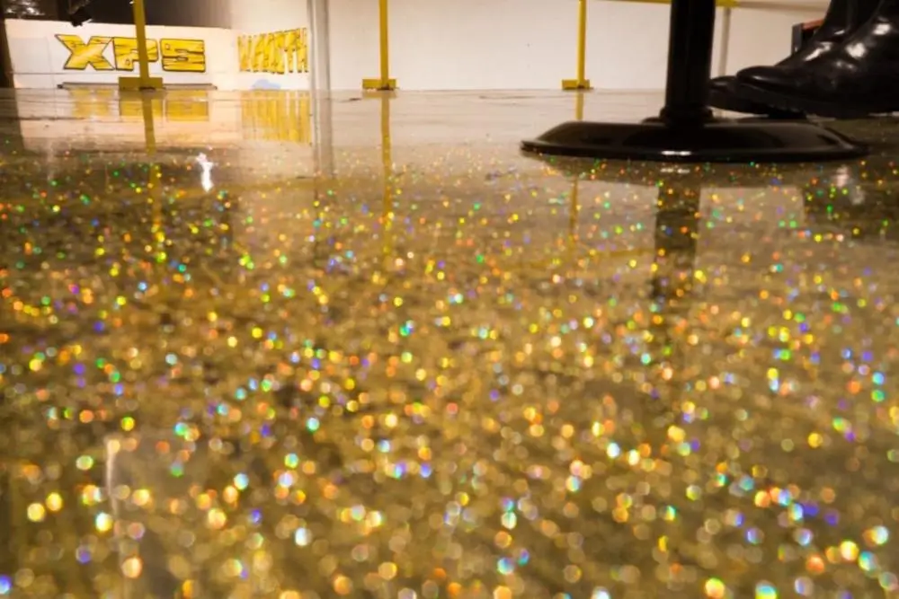 Holographic Glitter Floor Epoxy Resin