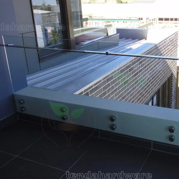 frameless glass railings by standoff for balcony or terrace