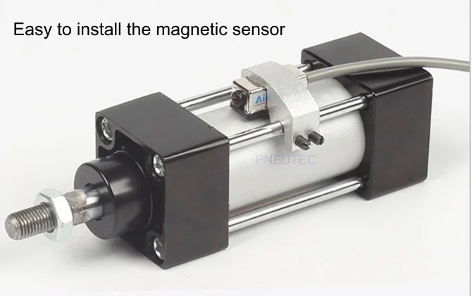 AIRTAC type SC Series aluminum piston double acting tie rod bore 80/100mm Stroke 1000mm Standard Pneumatic Cylinder with magnet