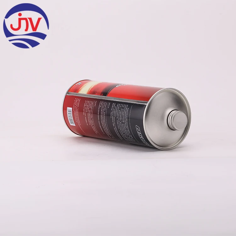Round Metal Tin Can 1 Liter Motor Oil Tin Can Engine Oil Cans with Metal cover