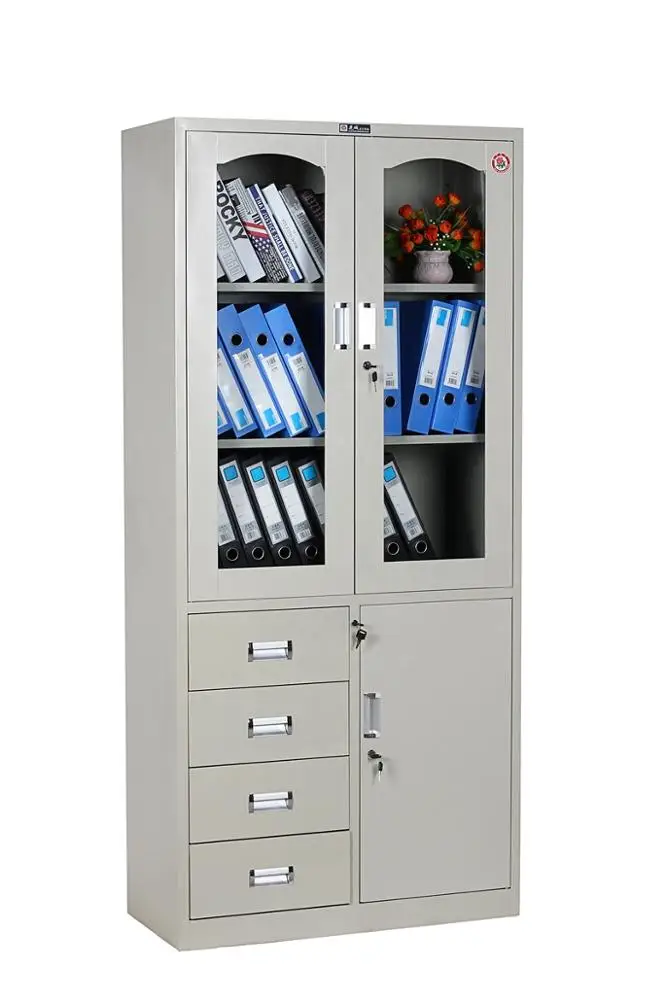 
4 Drawer Stainless Steel Metal Filing Cabinet Office File Storage Cabinets 