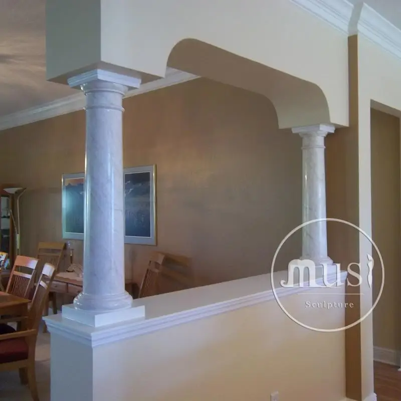 Artificial Marble Carved White Marble Columns Pillars