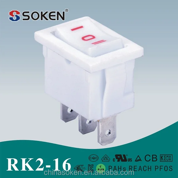 Soken RK2-16 on-off-on кема keur rocker switch 10a 250vac