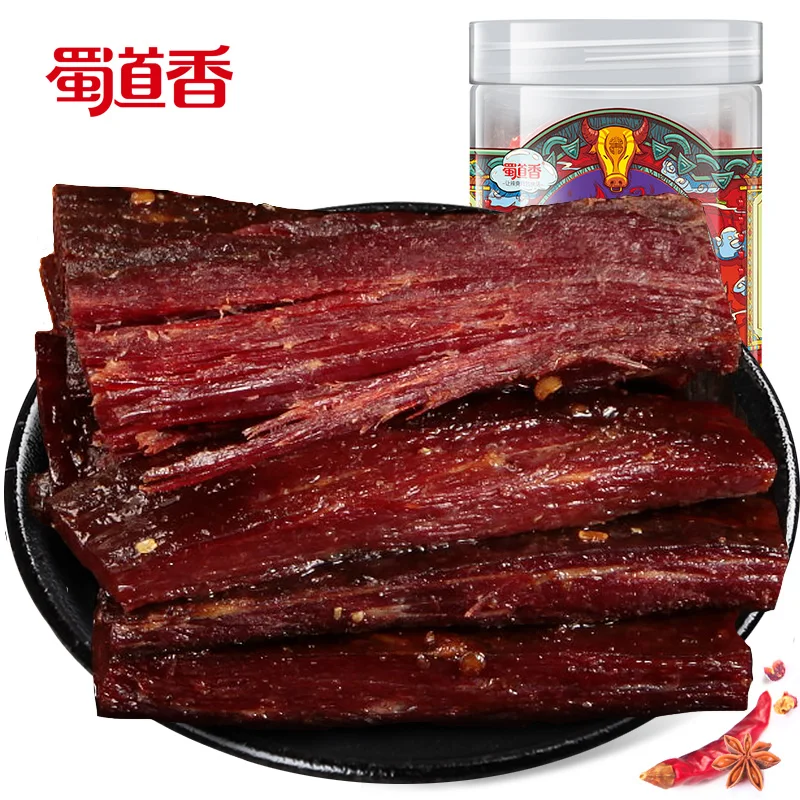 ShuDaoXiang 200g Per Bottle 43Bottles Per Carton Spicy Snack Dried Beef Jerky