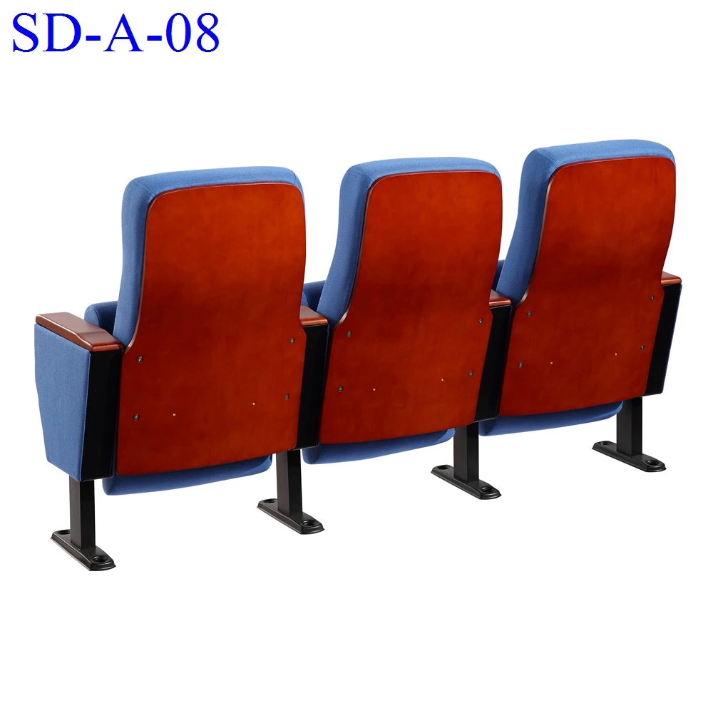 
No.SD-A-08 Lecture Hall Comfortable Folding Public Auditorium Theater Church Seat With Desk 