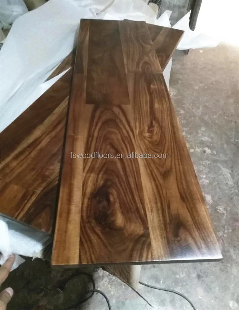 Asian walnut hardwood stair tread for home use