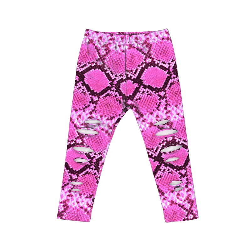 Леггинсы детские бесшовные, эластичные, мягкие, с рисунком лотоса, с дырками, новый дизайн