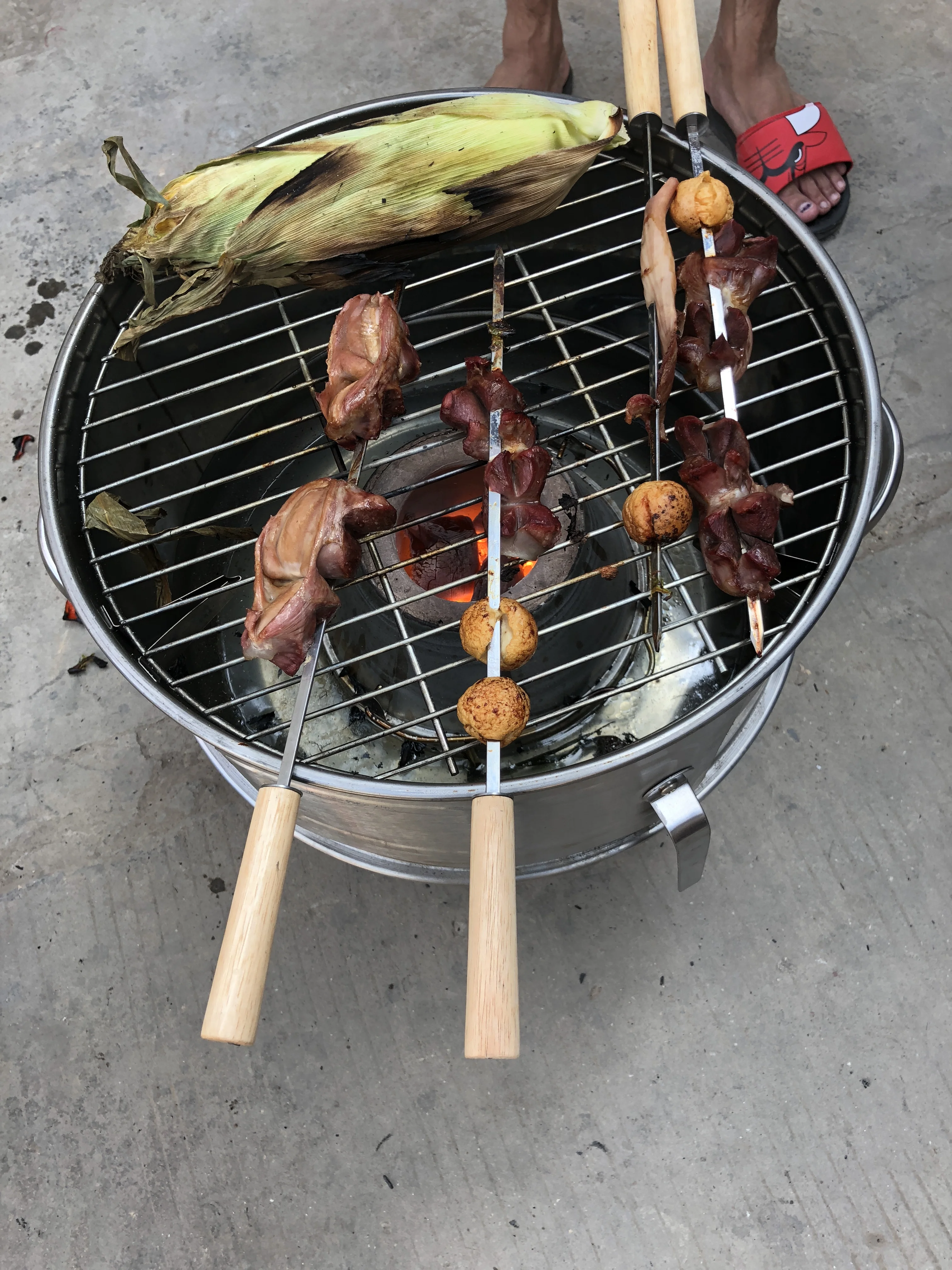 Home Use Chinese Roast Duck Oven Grill Chicken Machine, Round Grill Charcoal Burner