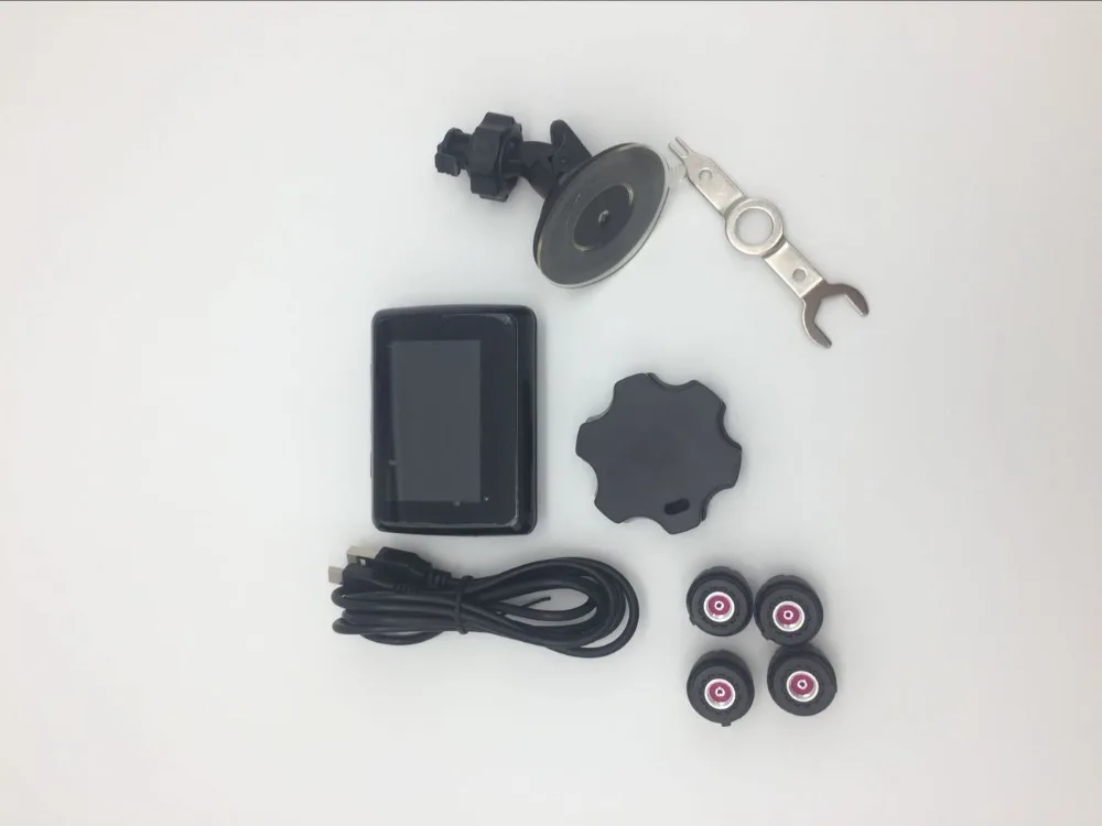 4 External & Internal Sensor Temperature Real Time Digital Display Alarm Car Tire Pressure Monitor System