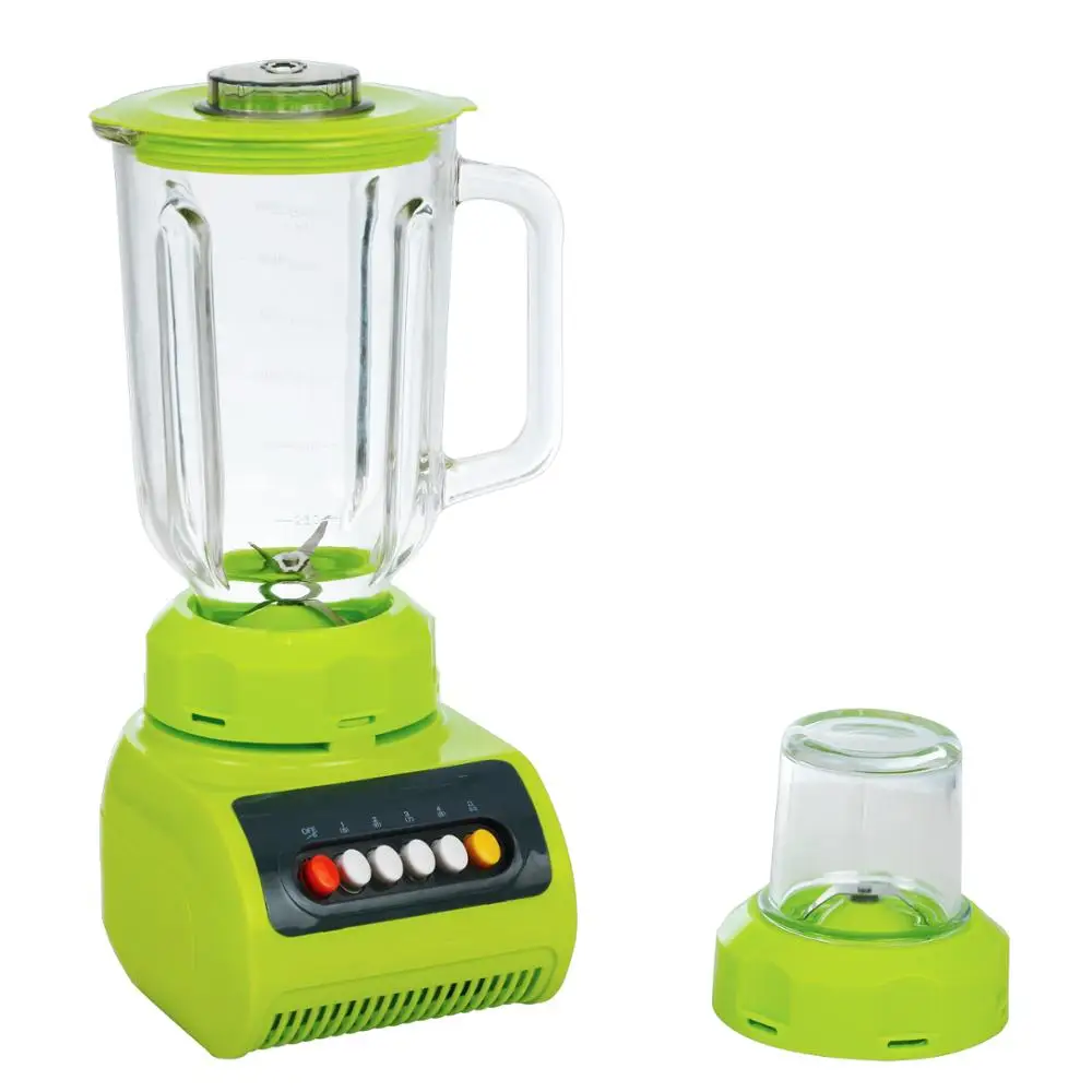 High Quality 4 Speeds 1.5L Glass Jar 2 In 1 Electric Blender Mixer