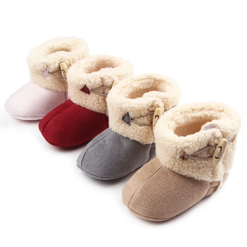 New arrival hook&loop design warm baby winter boots