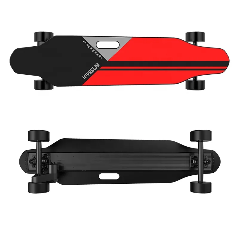 
flying black electric longboard 20km electric deck blank In-wheel hub motor electric longboard 