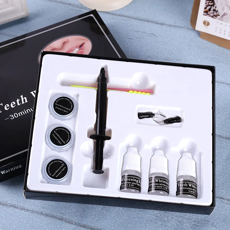 dental teeth whitening kit 35% h peroxide liquid, powder kit teeth whitening kits private logo