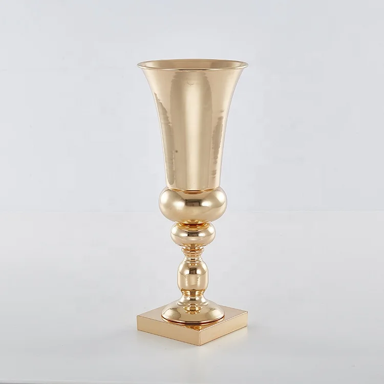 
2019 New Arrival With Elegan Rose Gold/silver Color Metal Flower Vases For Wedding Flowers Decorations 