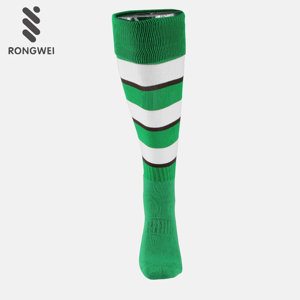 China custom sock manufacturer knee high Nylon striped football socks