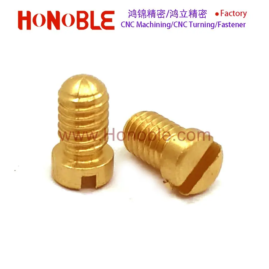 
knurled copper flat head M4 thumb screw 