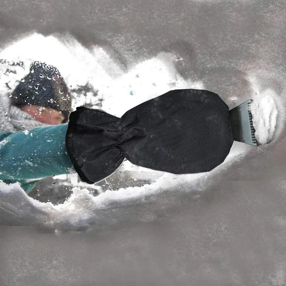 Ice Scraper Gloves for Car Windshield/Window Hand Mitts for Scraping Snow