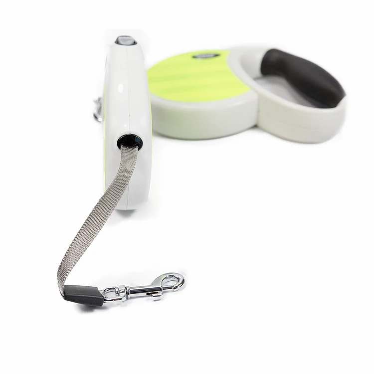 Dog Supplies Pet Puppy Yellow Automatic Shiny Retractable Dog Leash 2.5m