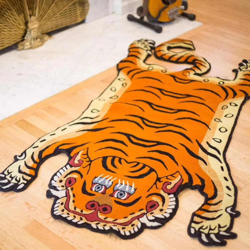 Tiger Skin Hand Tufted Rug and King Of The Forest Carpet