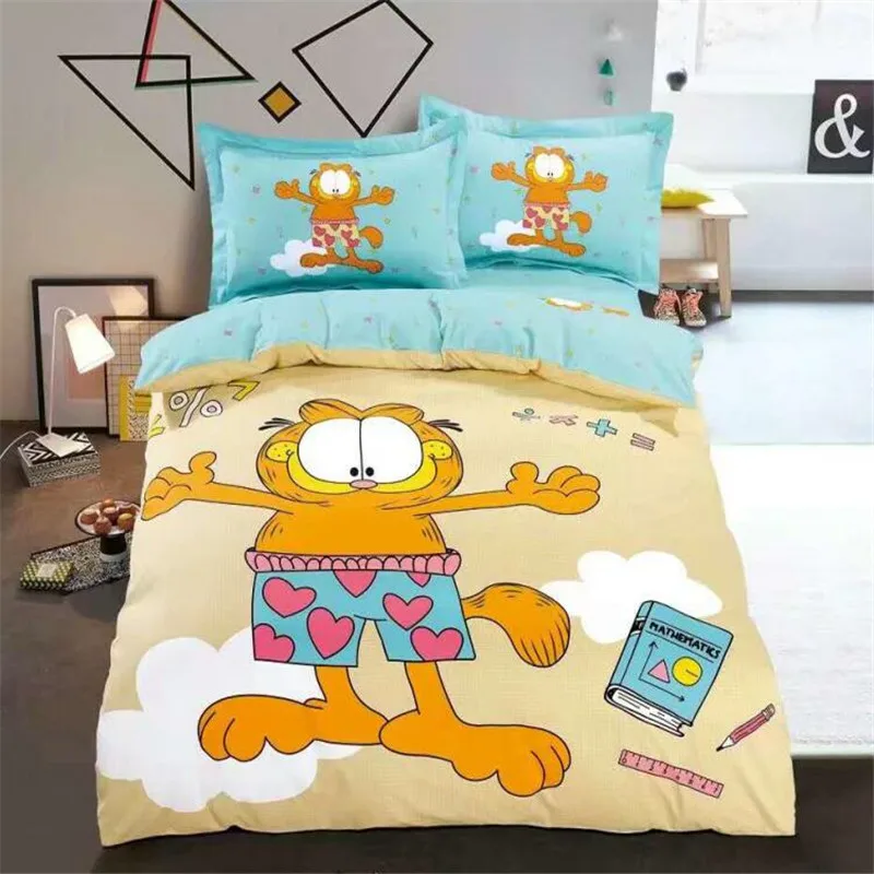 Wholesale pure cotton printed 3 pieces bed linen bedding set for children 40s 200TC