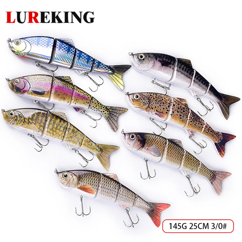 4 Sections Artificial Hard Multi Jointed Fishing Lure 250mm 145g Big Fish Lure Wobbler Musky Saltwater Sectional Fishing Lures